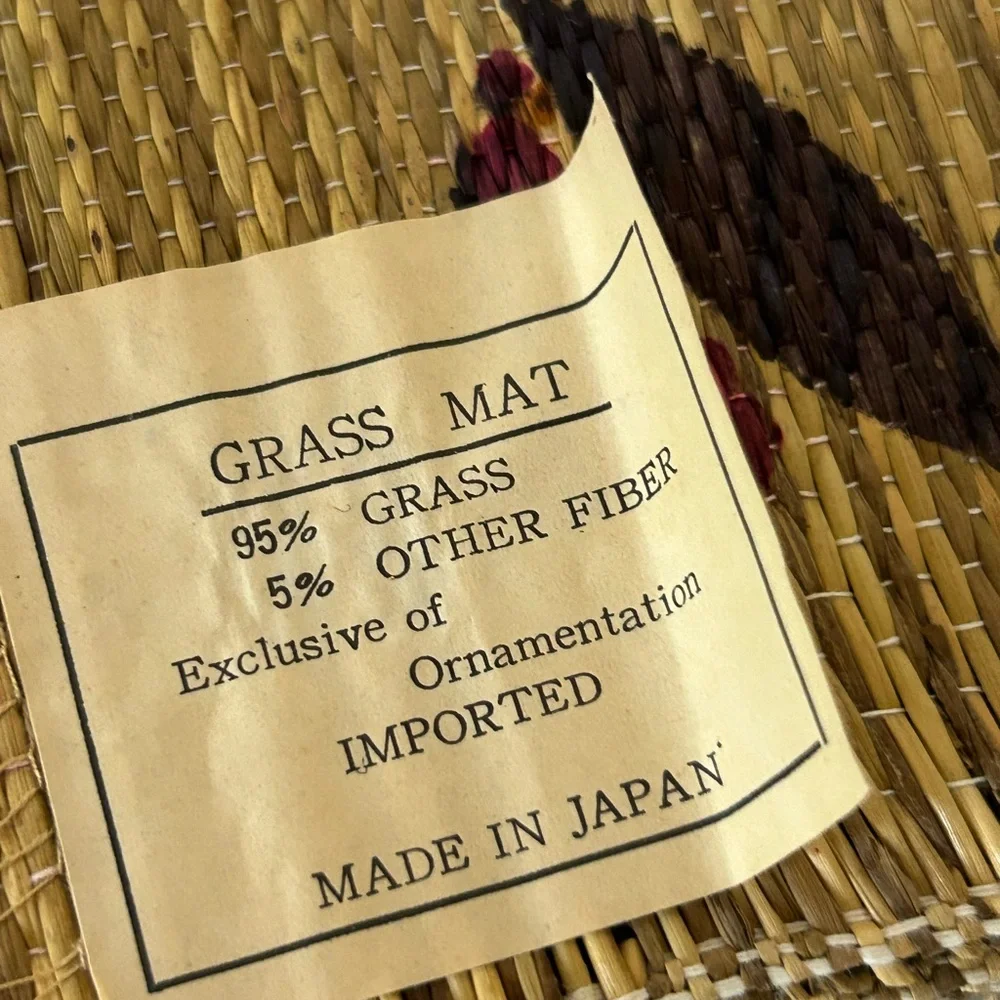 Vintage Westwood Japan Grass Placemats Set of 4 NOS Floral 12x18